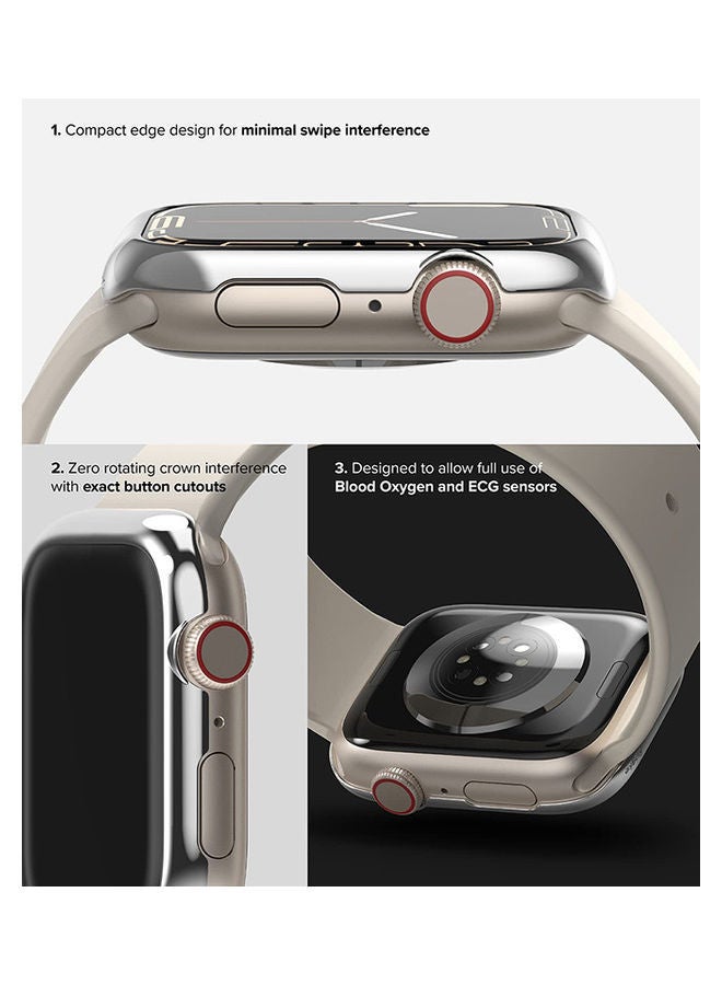 Ringke Bezel Styling For Apple Watch 8 Or 7 45mm Stainless Steel Adhesive Frame Ring Cover Anti Scratch Protection Silver  - Image 5