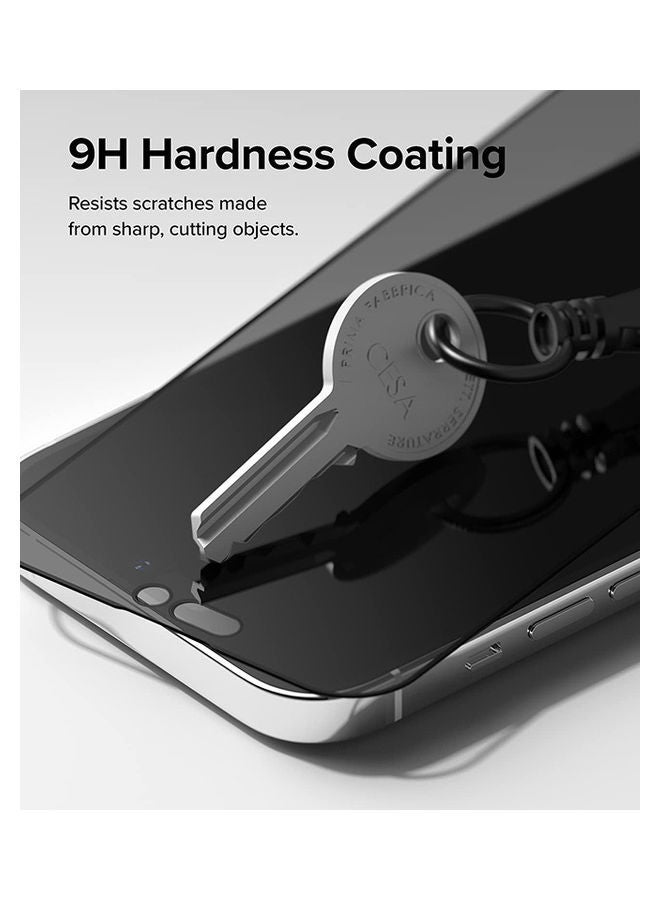 Ringke Privacy Tempered Glass Protector For iPhone 14 Pro Screen Full-Coverage 9H Hardness Shatterproof Black - Image 4