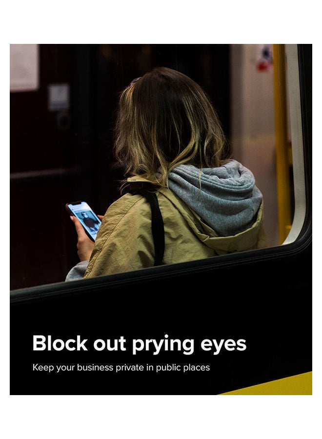 Ringke Privacy Tempered Glass Protector For iPhone 14 Pro Screen Full-Coverage 9H Hardness Shatterproof Black - Image 5