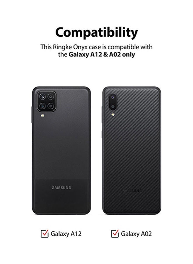 Ringke Onyx Cover For Samsung Galaxy A12 Or A02 Case Enhanced Grip Tough Flexible TPU Shockproof Rugged Bumper Drop Protection Phone Cover Black - Image 2