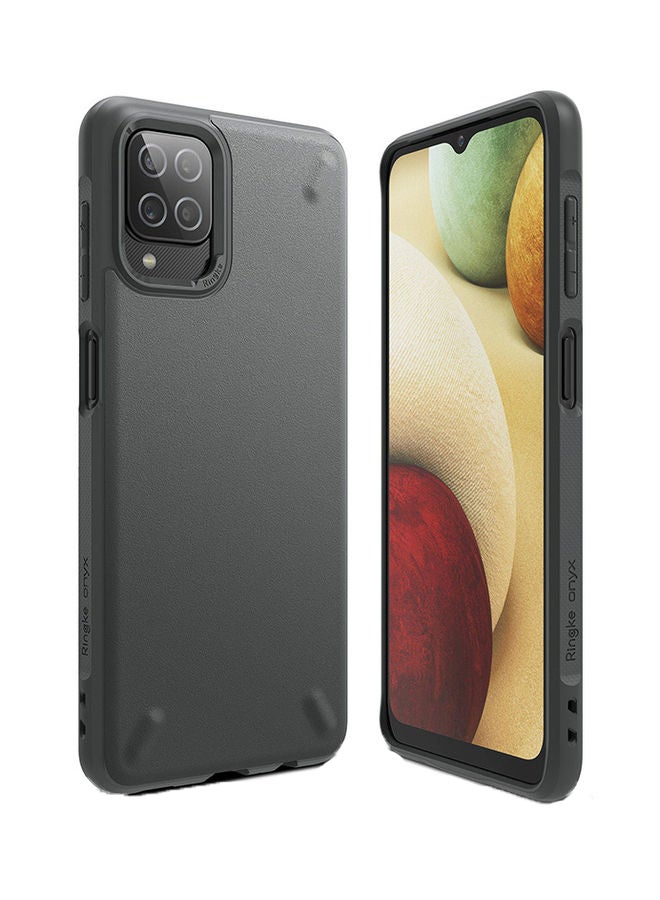 Ringke Onyx Cover For Samsung Galaxy A12 Or A02 Case Enhanced Grip Tough Flexible TPU Shockproof Rugged Bumper Drop Protection Phone Cover Dark Grey - Image 1