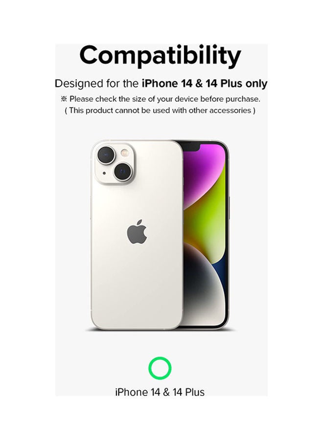 Ringke Camera Lens Frame Glass For iPhone 14 Or Plus Protector Anti-Fingerprint Aluminum Alloy Frames Adhesive Coating Black  - Image 2