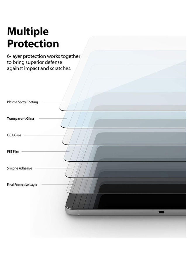 Ringke Tempered Glass Screen Protector For Samsung Galaxy Tab S8 Or S7 9H Hardness Multi Layered High-Definition Quality Anti-Scratch Technology Premium Clear - Image 4