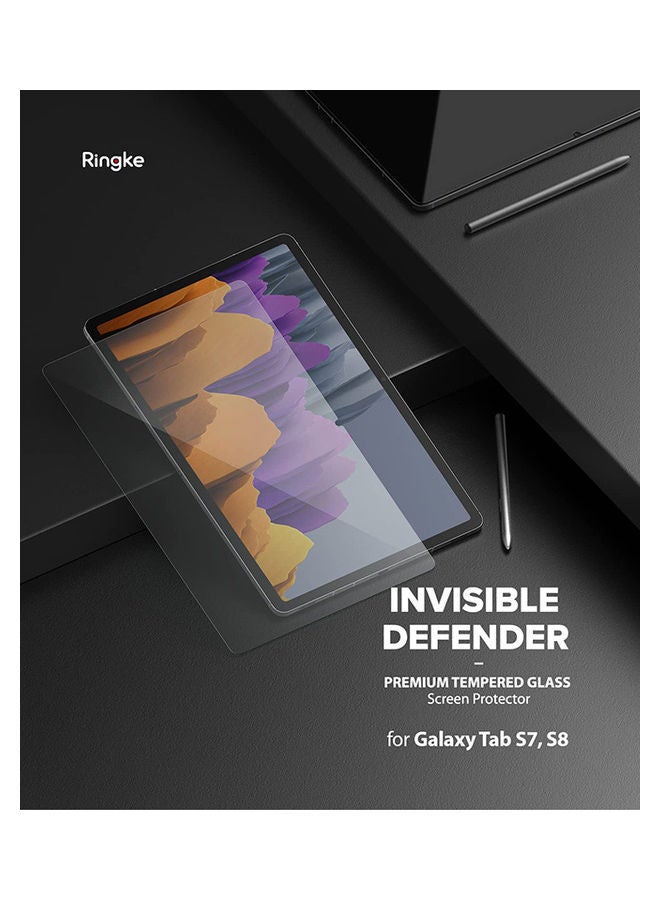 Ringke Tempered Glass Screen Protector For Samsung Galaxy Tab S8 Or S7 9H Hardness Multi Layered High-Definition Quality Anti-Scratch Technology Premium Clear - Image 5