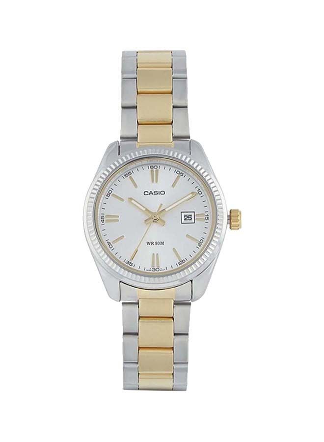 CASIO Women's Stainless Steel Analog Wrist Watch LTP-1302SG-7AVDF - 30 mm - Silver/Gold  - Image 1