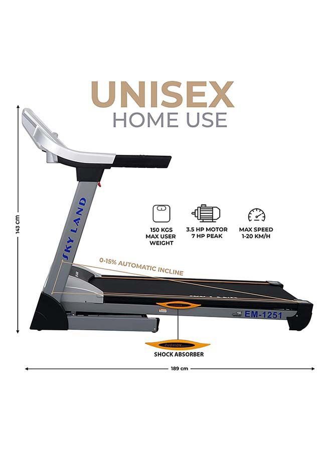 SkyLand - 7HP Peak Foldable Motorized Treadmill With 15% Auto Incline-3-yr Motor & Lifetime Frame Warranty L 189 x W 82 x H 143 cmcm - Image 1
