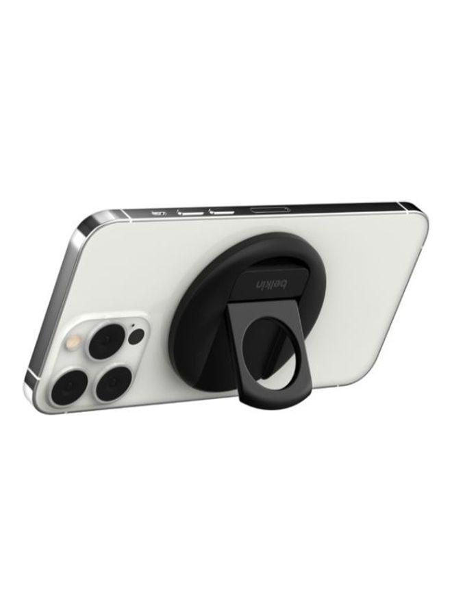 belkin Magsafe Camera Mount For Macbook - Magnetic iPhone Continuity Camera Holder, Transform iPhone To Webcam - Compatible With Macbook Pro, Air, iPhone 15, 14, 13, 12 - Enhanced Stability Ring Grip Black  - Image 1