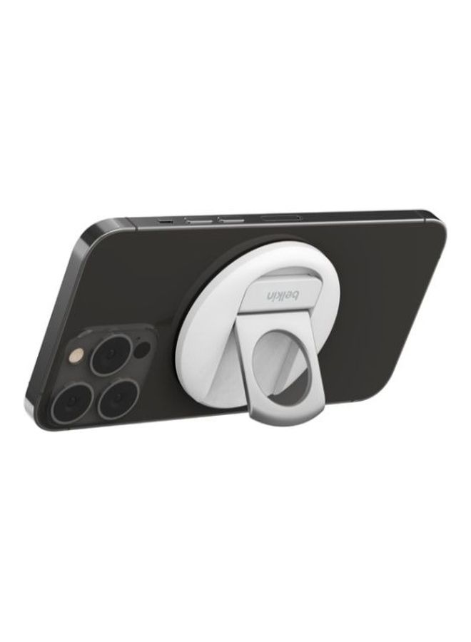 belkin - Magsafe Camera Mount For Macbook - Magnetic iPhone Continuity Camera Holder, Transform iPhone To Webcam - Compatible With Macbook Pro, Air, iPhone 15, 14, 13, 12 - Enhanced Stability Ring Grip White - Image 1