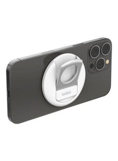 belkin Magsafe Camera Mount For Macbook - Magnetic iPhone Continuity Camera Holder, Transform iPhone To Webcam - Compatible With Macbook Pro, Air, iPhone 15, 14, 13, 12 - Enhanced Stability Ring Grip White  - Image 2