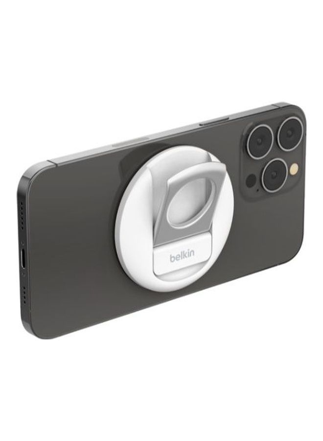 belkin - Magsafe Camera Mount For Macbook - Magnetic iPhone Continuity Camera Holder, Transform iPhone To Webcam - Compatible With Macbook Pro, Air, iPhone 15, 14, 13, 12 - Enhanced Stability Ring Grip White - Image 1