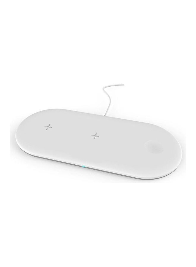 MARGOUN - 3-in-1 Wireless Charger for Apple Devices iPhone / Apple Watch/ AirPods with Universal Qi Compatibility Fast Charging Dock for iPhone 14 Series and iWatch 8/Ultra White - Image 1