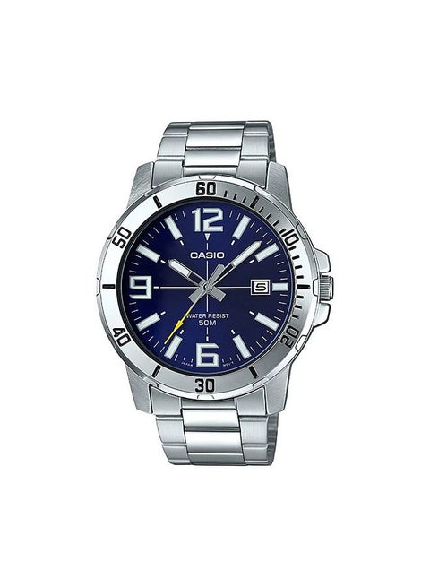 Men's Water Resistant Analog Watch MTP-VD01D-2BVUDF - 49 mm - Silver