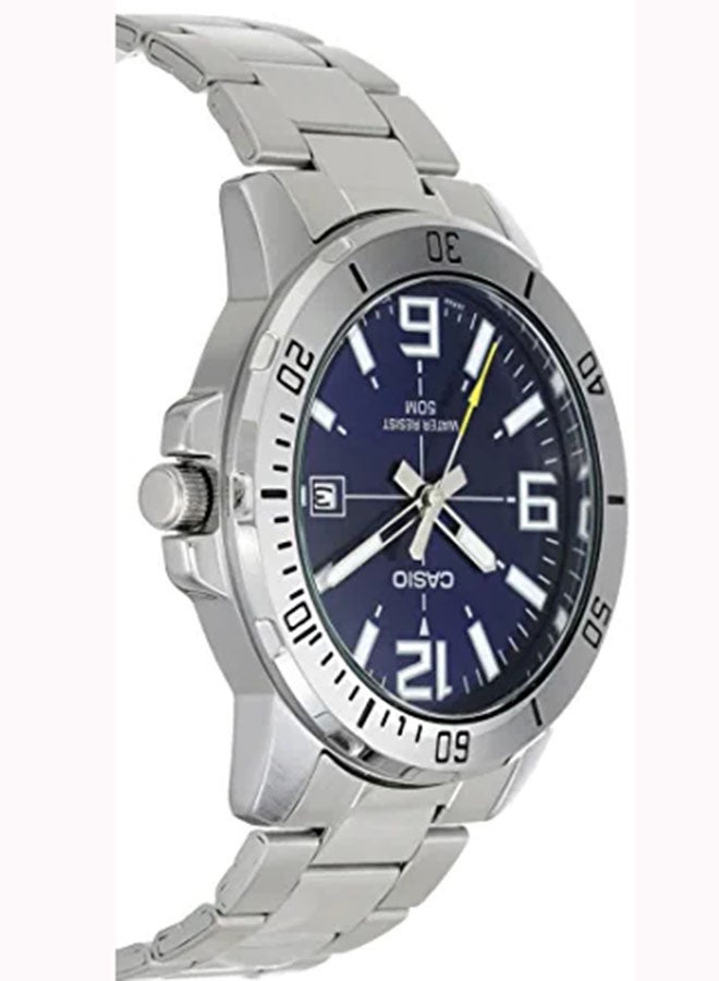 CASIO - Men's Water Resistant Analog Watch MTP-VD01D-2BVUDF - 49 mm - Silver - Image 1