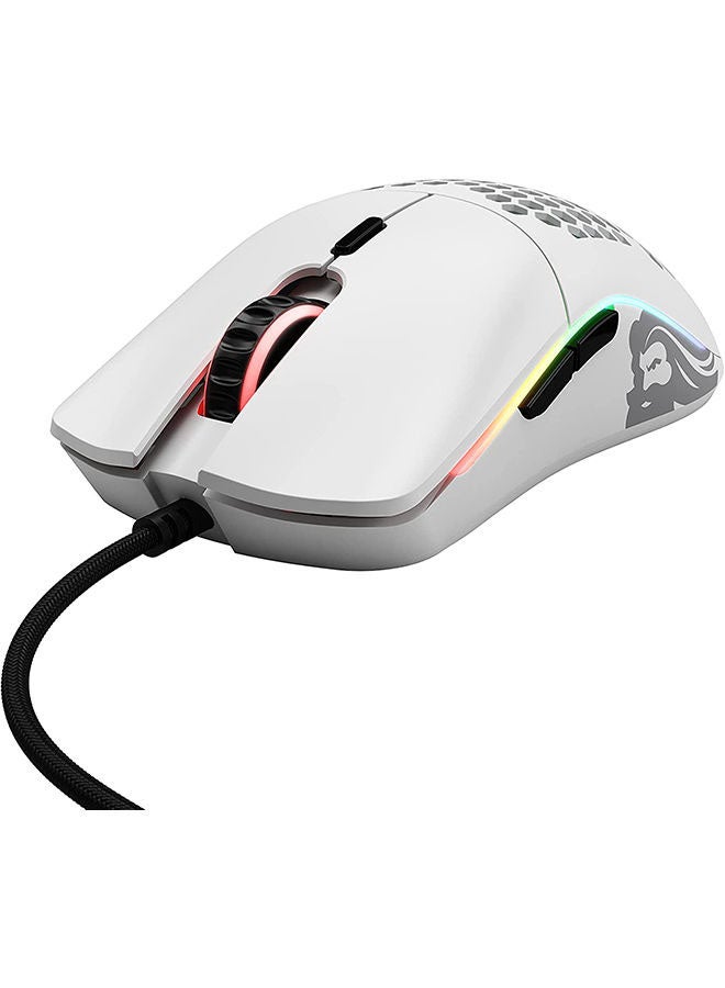 Glorious - Glorious Model O - Minus Wired Gaming Mouse - RGB 58g Superlight Ergonomic Gaming Mouse - Backlit Honeycomb Shell Design Gaming Mice (Matte White) - Image 1
