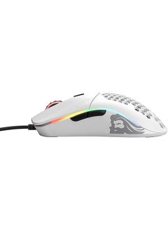 جلوريوس Glorious Model O - ماوس ألعاب سلكي Minus - ماوس ألعاب مريح فائق الإضاءة RGB 58g - ماوس ألعاب بتصميم على شكل قرص العسل بإضاءة خلفية (أبيض غير لامع)  - Image 4