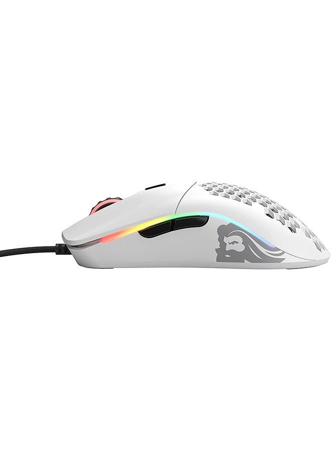 Glorious - Glorious Model O - Minus Wired Gaming Mouse - RGB 58g Superlight Ergonomic Gaming Mouse - Backlit Honeycomb Shell Design Gaming Mice (Matte White) - Image 1
