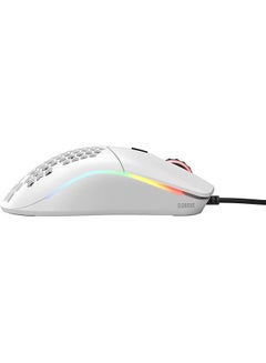 جلوريوس Glorious Model O - ماوس ألعاب سلكي Minus - ماوس ألعاب مريح فائق الإضاءة RGB 58g - ماوس ألعاب بتصميم على شكل قرص العسل بإضاءة خلفية (أبيض غير لامع)  - Image 5
