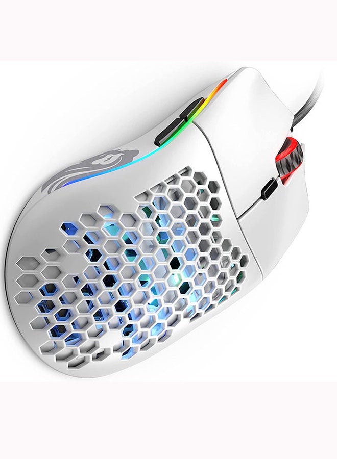 Glorious - Glorious Model O - Minus Wired Gaming Mouse - RGB 58g Superlight Ergonomic Gaming Mouse - Backlit Honeycomb Shell Design Gaming Mice (Matte White) - Image 1