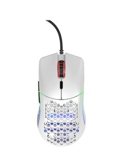 جلوريوس Glorious Model O - ماوس ألعاب سلكي Minus - ماوس ألعاب مريح فائق الإضاءة RGB 58g - ماوس ألعاب بتصميم على شكل قرص العسل بإضاءة خلفية (أبيض غير لامع)  - Image 3