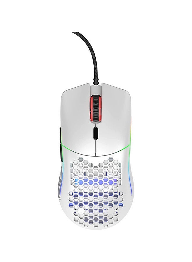 Glorious - Glorious Model O - Minus Wired Gaming Mouse - RGB 58g Superlight Ergonomic Gaming Mouse - Backlit Honeycomb Shell Design Gaming Mice (Matte White) - Image 1