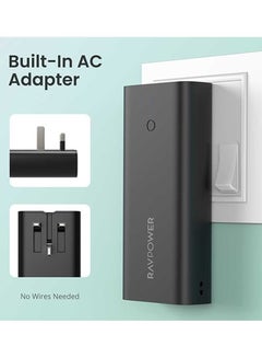 RAVPOWER 10000 mAh Power Bank 20W Black  - Image 4