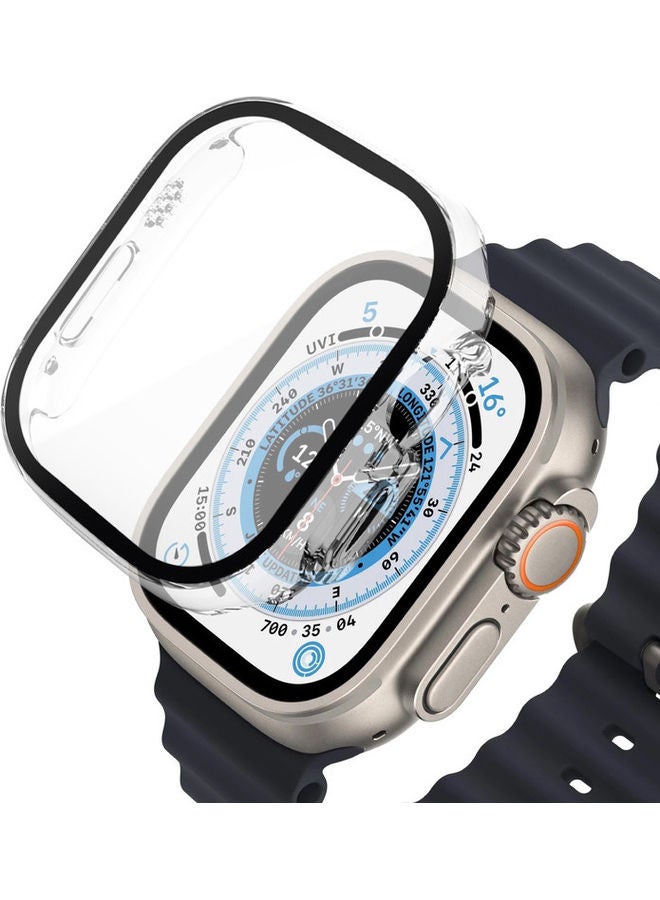 هايفن واقي ساعة Apple Ultra - شفاف 49 مم، مادة TPU عالية الجودة، نحيف للغاية، خفيف الوزن، حساسية اللمس لتجربة سلسة. - Image 1