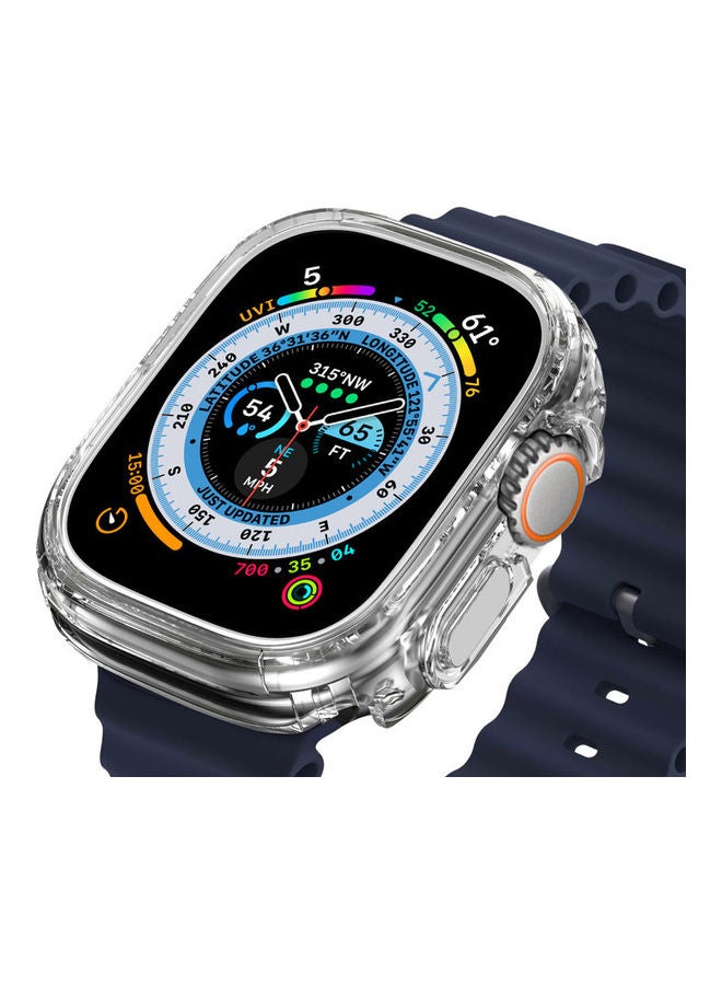 هايفن واقي ساعة Apple Ultra - شفاف 49 مم، مادة TPU عالية الجودة، نحيف للغاية، خفيف الوزن، حساسية اللمس لتجربة سلسة. - Image 3