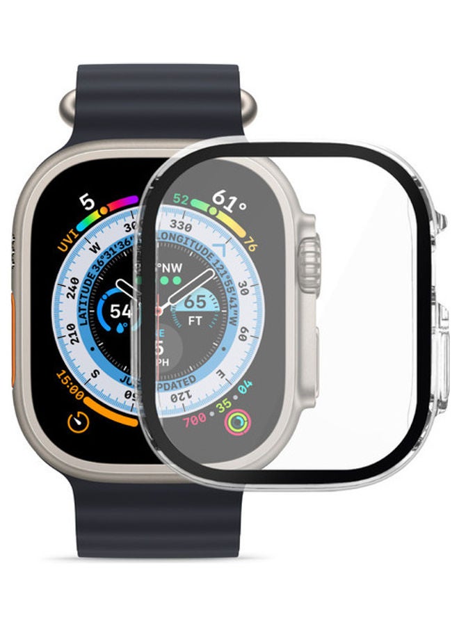 هايفن واقي ساعة Apple Ultra - شفاف 49 مم، مادة TPU عالية الجودة، نحيف للغاية، خفيف الوزن، حساسية اللمس لتجربة سلسة. - Image 4