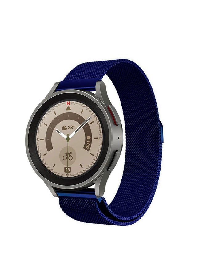 MARGOUN - Samsung Galaxy Watch 5 / Galaxy Watch 5 Pro Band Milanese Stainless Steel Strap 20mm Compatible with Galaxy Watch5 (44mm/40mm) Galaxy Watch5 Pro (45mm) Blue - Image 1