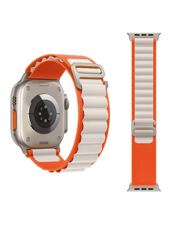 MARGOUN - 4Pack for Apple Watch Alpine Loop Band 49mm/45mm/44mm Nylon Woven Sport Strap Compatible with iWatch Series 8/Ultra/7/SE/6/5/4/3/2/1 Green/Orange/White/Red - Image 1