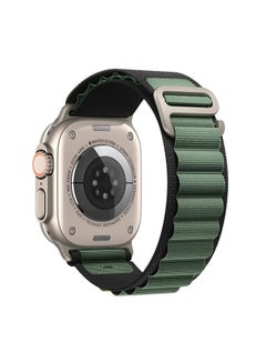 MARGOUN 3Pack for Apple Watch Alpine Loop Band 49mm/45mm/44mm Nylon Woven Sport Strap Compatible with iWatch Series 8/Ultra/7/SE/6/5/4/3/2/1 Orange,White/Green,Black/Red,White  - Image 3
