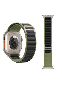 MARGOUN 3Pack for Apple Watch Alpine Loop Band 49mm/45mm/44mm Nylon Woven Sport Strap Compatible with iWatch Series 8/Ultra/7/SE/6/5/4/3/2/1 Red,White/Green,Black/Black,Green  - Image 3