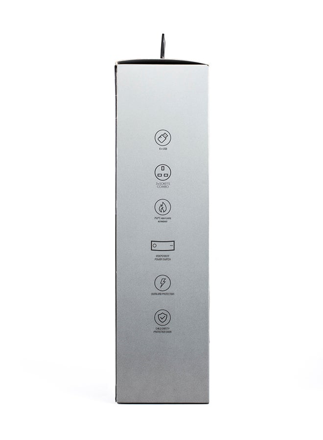 LDNIO - 3 AC Socket Power Strip Grey/Black - Image 1