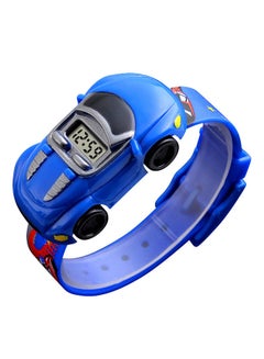 Boys' Car Shape Digital Watch 1241 - 28 mm - Blue