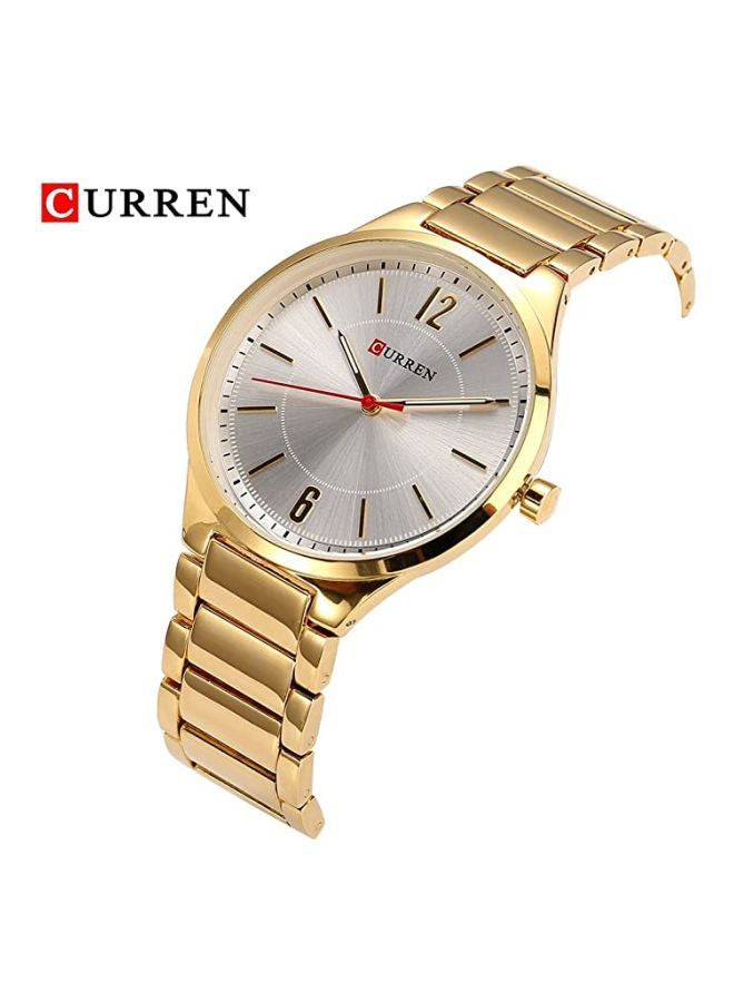 كارين ساعة يد بعقارب مقاومة للماء طراز 8280 - 40 مم - لون ذهبي للرجال - Image 2