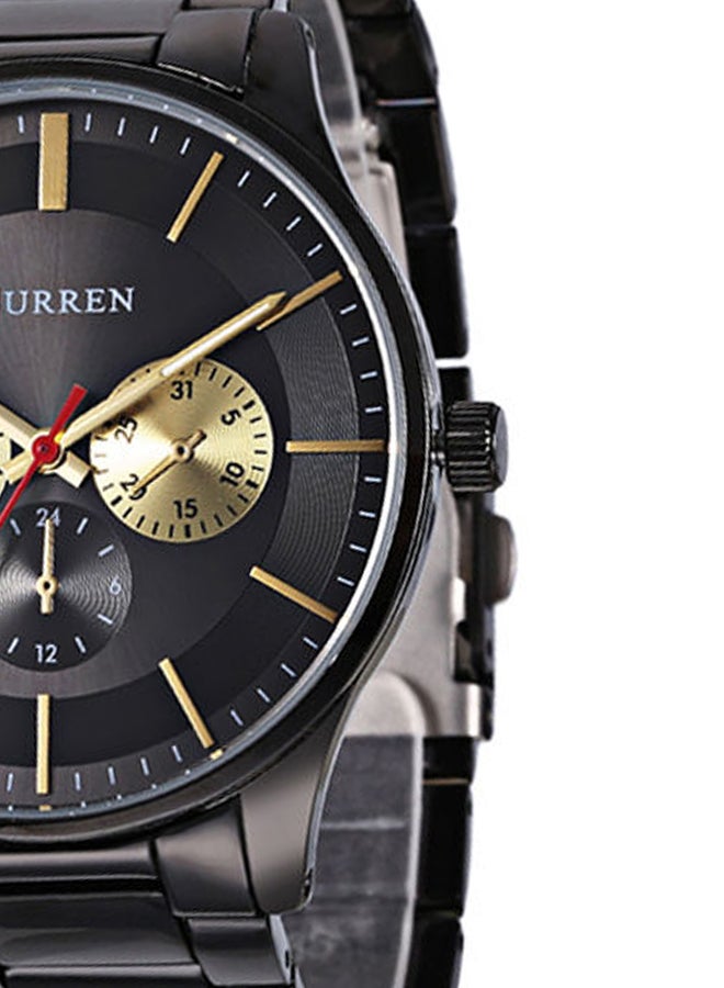 كارين ساعة يد بعقارب مقاومة للماء طراز 8282 - 44 مم - أسود للرجال - Image 2