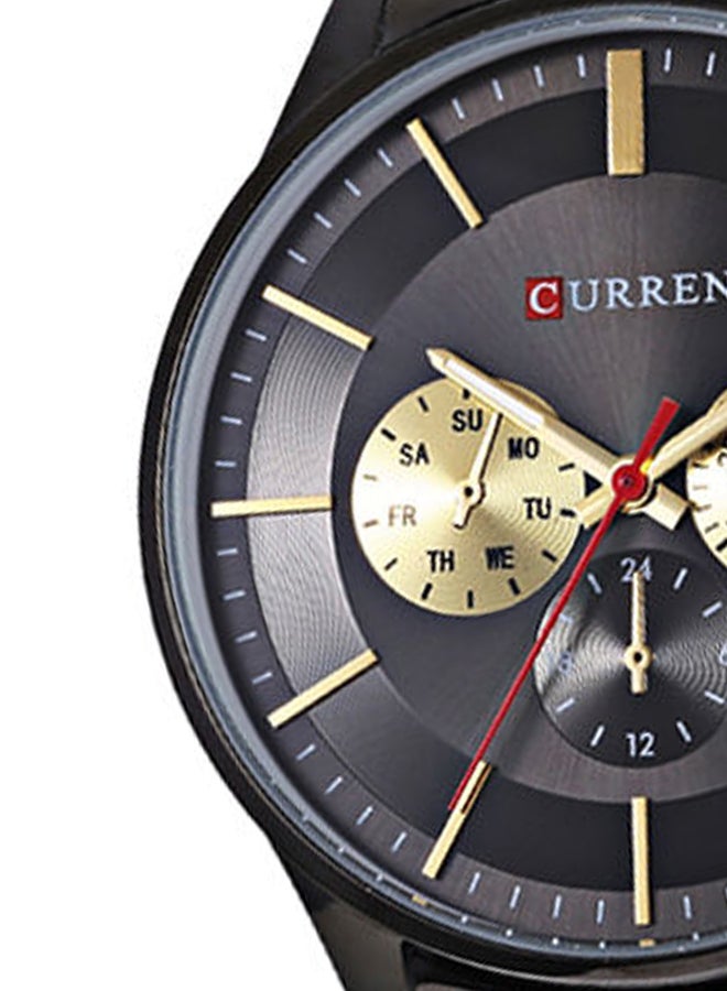 كارين ساعة يد بعقارب مقاومة للماء طراز 8282 - 44 مم - أسود للرجال - Image 3