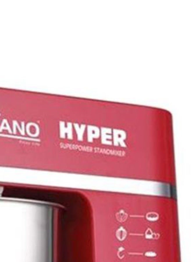Jano - Hyper Stand Food Processor 1200W 7.0 L JN1211 Red/Silver - Image 1