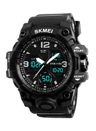 Men's Water Resistant Analog & Digital Watch 1155B - 55 mm - Black - v1671102361/N15409061A_1