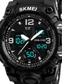 SKMEI Men's Water Resistant Analog & Digital Watch 1155B - 55 mm - Black  - Image 5