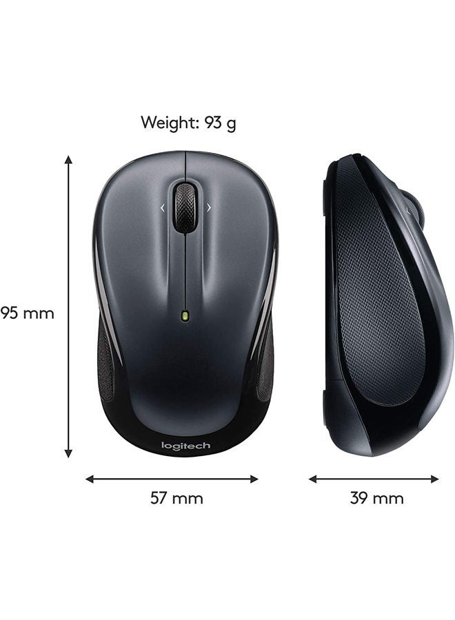 Logitech - M325 Wireless Mouse, 2.4 GHz with USB Unifying Receiver, 1000 DPI Optical Tracking, 18-Month Life Battery, PC/Mac/Laptop Black - Image 1