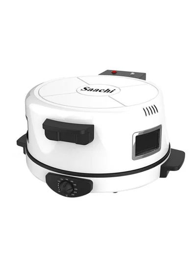 ساتشي جهاز صنع خبز الروتي والتورتيلا والبيتزا مع نافذة للرؤية، طراز NL-RM-4980G-WH 2200 W NL-RM-4980G-WH أبيض