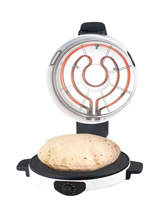 Roti/Tortilla/Pizza Bread Maker with a Viewing Window, Adjustable Temperature Control and Heat Settings 2200 W NL-RM-4980G-WH White