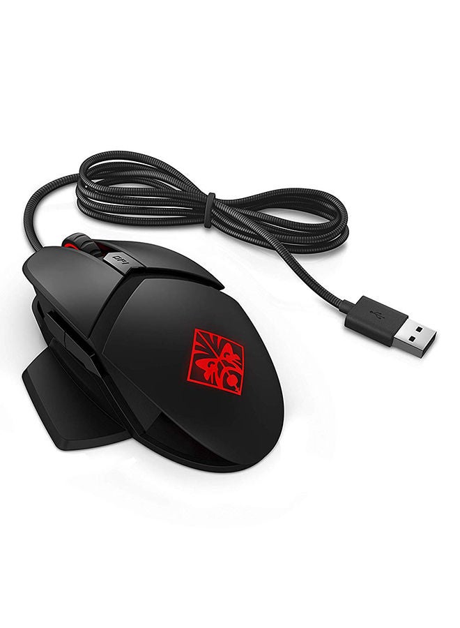 HP ماوس الألعاب السلكي USB HP Omen 2VP02AA - أسود أحمر - Image 1