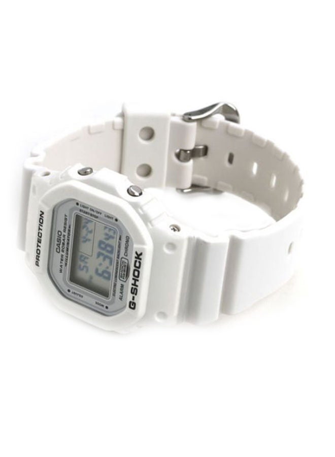 Men's Octagon Shape Resin Band Digital Wrist Watch 43 mm - White - DW-5600MW-7DR - v1671108770/N23138122A_2