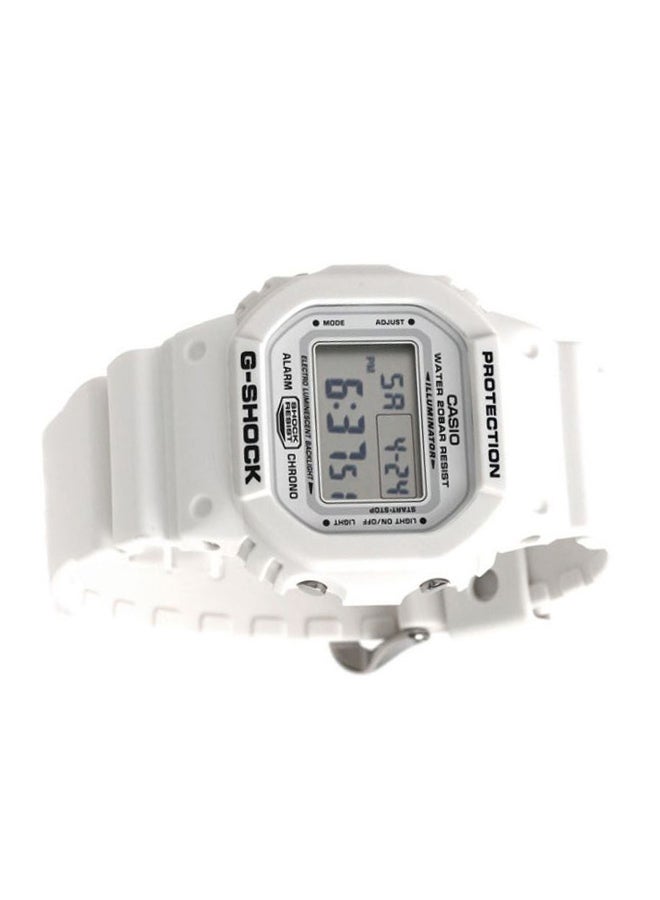 Men's Octagon Shape Resin Band Digital Wrist Watch 43 mm - White - DW-5600MW-7DR - v1671108770/N23138122A_3