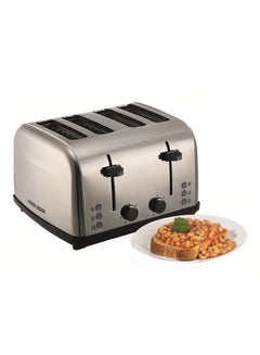 BLACK+DECKER Bread Toaster Stainless Steel 4 Slice With Crumb Tray 1800.0 W ET304-B5 Silver/Black  - Image 2