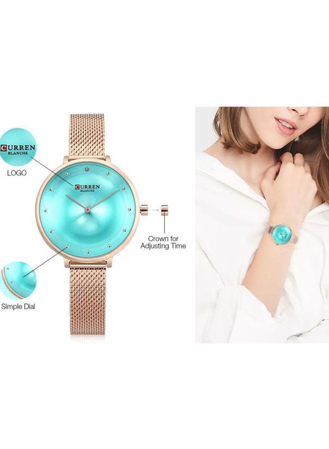 CURREN - Women's Water Resistant Analog Wrist Watch 9029 - 35 mm -Gold - Image 1