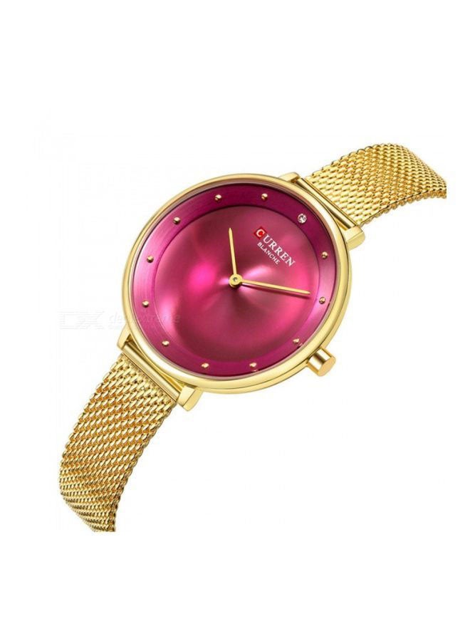CURREN - Women's Water Resistant Analog Wrist Watch 9029 - 35 mm -Gold - Image 1