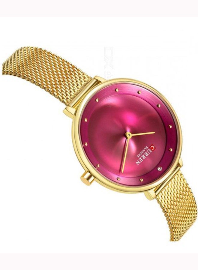 CURREN - Women's Water Resistant Analog Wrist Watch 9029 - 35 mm -Gold - Image 1